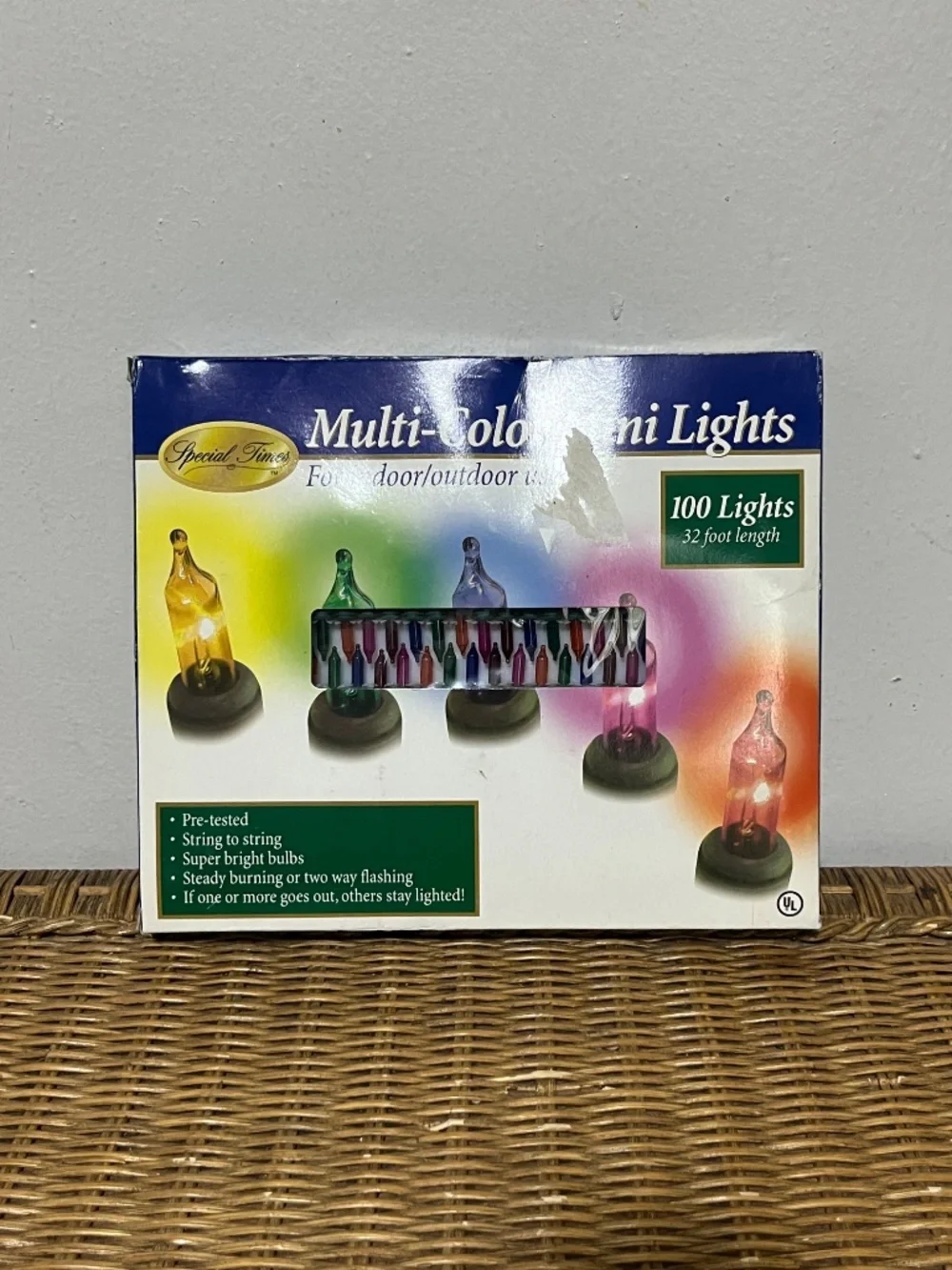 Special Time. Multi-Color Indoor/Outdoor Mini Lights.  100 lights.  32 Ft.
